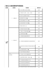 三级公立医院绩效考核指标(附件)