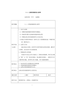 直线的倾斜角与斜率教案