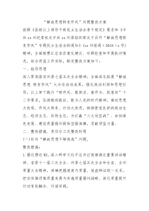 解放思想转变作风问题整改方案