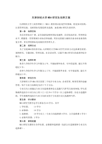 天津财经大学mba研究生培养方案