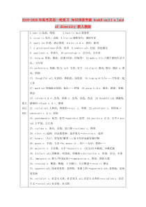 2019-2020年高考英语一轮复习-知识排查突破-book8-unit1-a-land-of-di