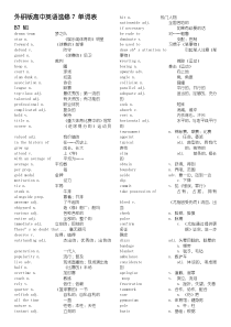 外研版高中英语选修7单词表84660