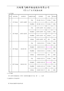 CCS船级社认可试验大纲