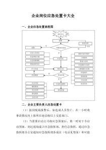 企业岗位应急处置卡大全