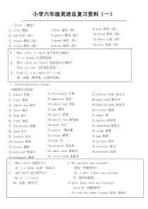 (完整)小学六年级英语总复习资料(开心英语版)