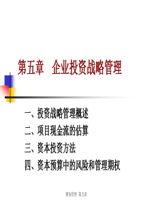 财务管理MBA第五章