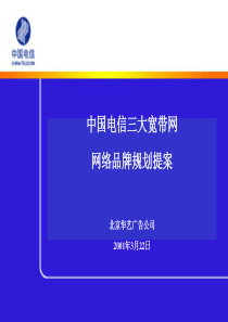 中国电信三大宽带网网络品牌规划提案