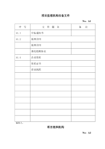 监理资料台账、整理要求(适用于五版表)