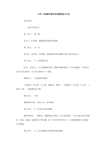 小学一年级数学期末知识整理复习计划