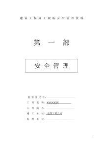 建筑工程施工现场安全管理资料全套样本