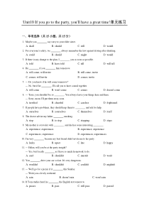 【人教版】八年级英语上册：Unit10单元练习(含答案)