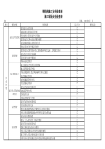 钢结构施工安全检查表