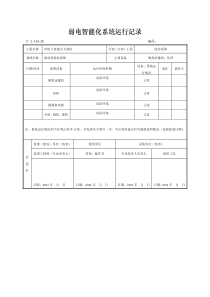 系统试运行记录