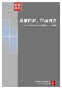 XXXX年中国房地产市场回顾与XXXX年展望报告_39页_世联