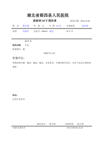 脑-CT报告单