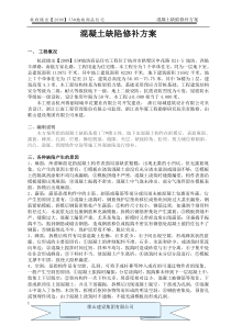 混凝土缺陷修补施工方案1