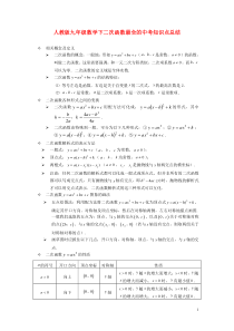 九年级数学下册-26.2二次函数知识点总结--人教新课标版