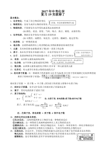 2017上海中考化学必考全面知识点(19页)