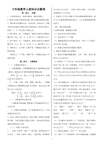 六年级上册数学知识点(概念)归纳与整理(人教版)