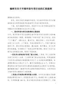 长春市环保专项行动督察汇报材料doc