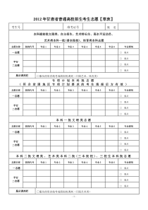 高考志愿填报【草表】