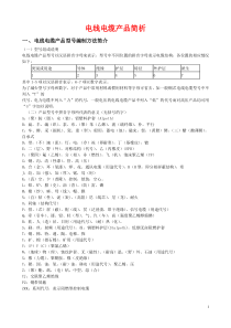 电线电缆产品简析