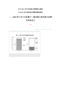 XXXX年中央和地方预算执行报告