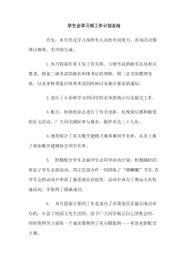 学生会学习部工作计划总结