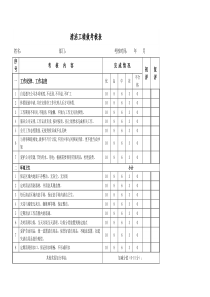 保洁员绩效考核表