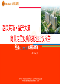 XX年1月韶关莱斯-星光大道商业定位及功能规划建议报告