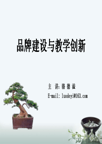 品牌建设与教学创新