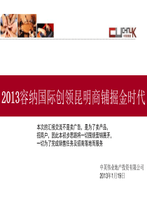 X年1月19日昆明容纳国际建材城项目定位策划提案报告