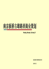 X年8月南京板桥古雄路西商业策划报告