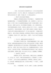 政府办科员工作总结及打算