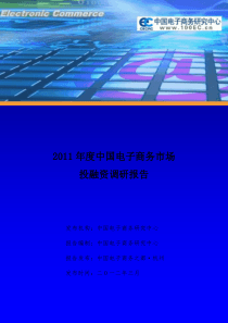 《XXXX年度中国电子商务市场投融资报告》