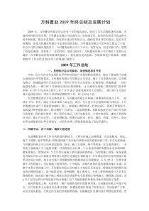 万科置业X年终总结及发展计划