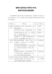 乡村少年宫辅导员考核细则(1)