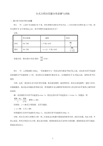 分式方程应用题分类讲解与训练(很全面)