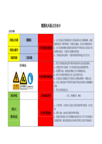 覆膜机风险点告知卡