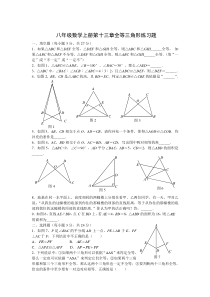 八年级数学上册全等三角形练习题