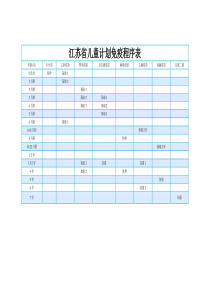 江苏省儿童计划免疫程序表