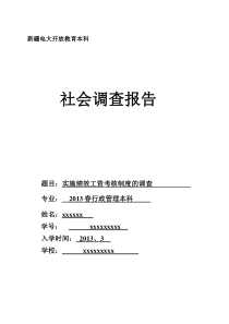 行政管理本科-社会实践调查报告