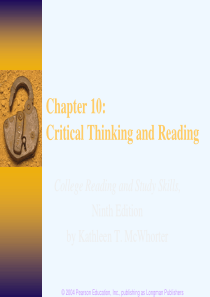 Chapter-10-Critical-Thinking-and-Reading第10章批判性思维与