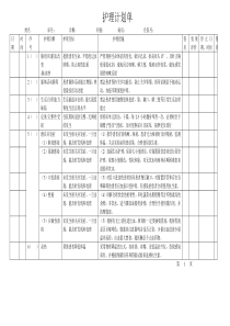 护理计划单