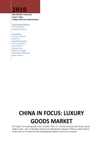 中国奢侈品市场分析报告XXXX年5月luxurygoodsmarket