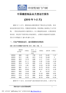 中国橡胶制品业月度运行报告(XXXX年1-2月)