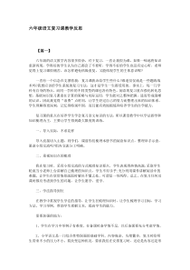 六年级语文复习课教学反思