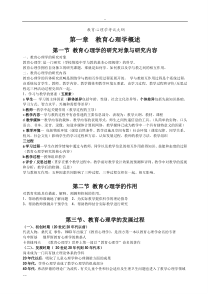 小学教育心理学考试大纲(华东师范大学出版)-(修改版)