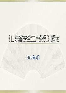 山东省安全生产条例培训课件