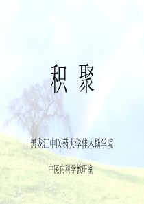 中医内科学-积聚